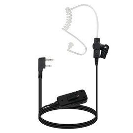 Retevis Aktive Geräuschunterdrückung Funkgerät Headset, Walkie-Talkie-Headset mit PTT-Mikrofon, Zwei-Wege-Radio-Kopfhörer Kompatibel mit BAOFENG JUCJET RT24 RT27 Sicherheits-Ohrhörer(1 Stück)