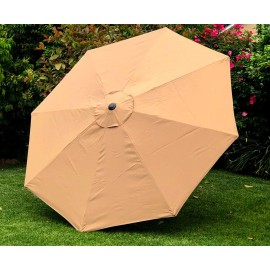 Bellrino Patio Umbrella  Canopy Replacement Cover Fit 10 Ft 8 ribs TAN Color