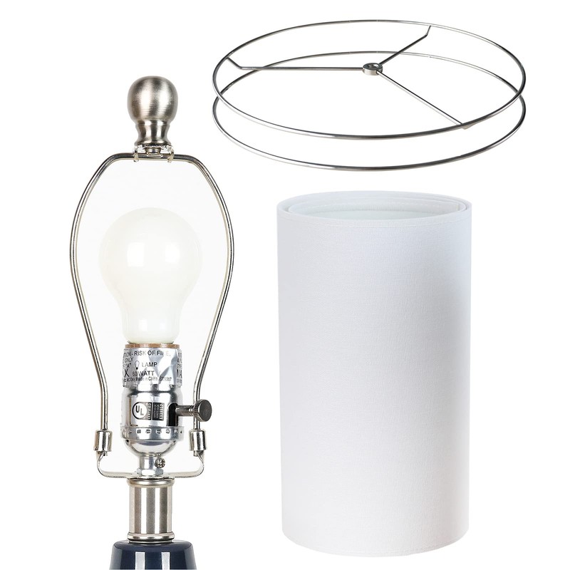 Qingmiao Modern Ceramic Table Lamp, Set of 2 - Navy