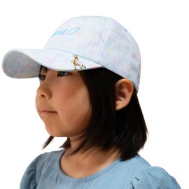Happy Beans! Girls Unicorn Print Mesh Cap for Kids, Elementary School Students, saxon blue, 54.0 cm
