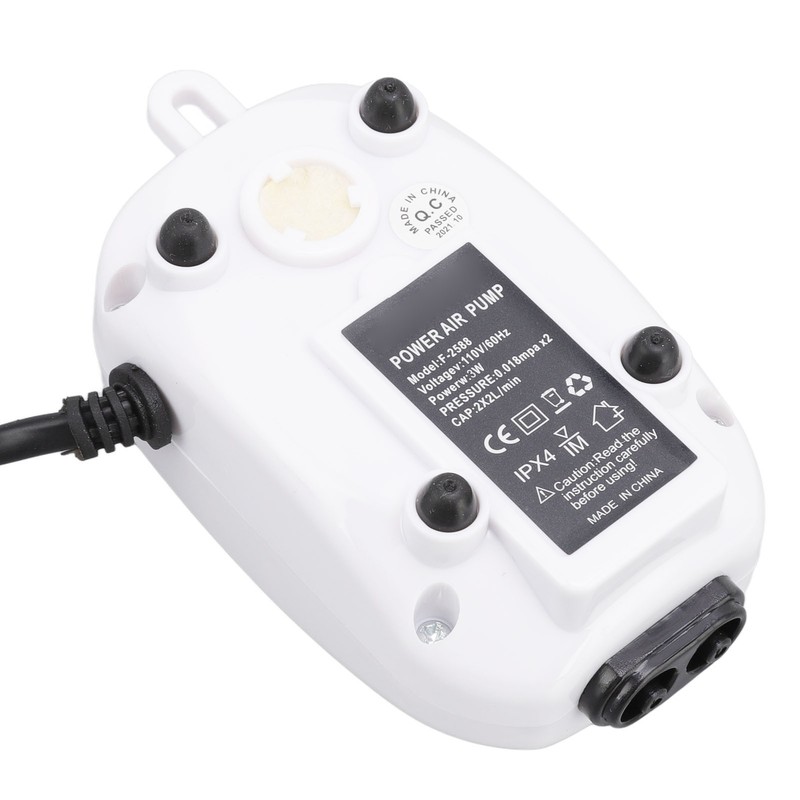 Fish Tank Oxygen Pump Ultra Quiet Powerful Dual Outlet Aquarium