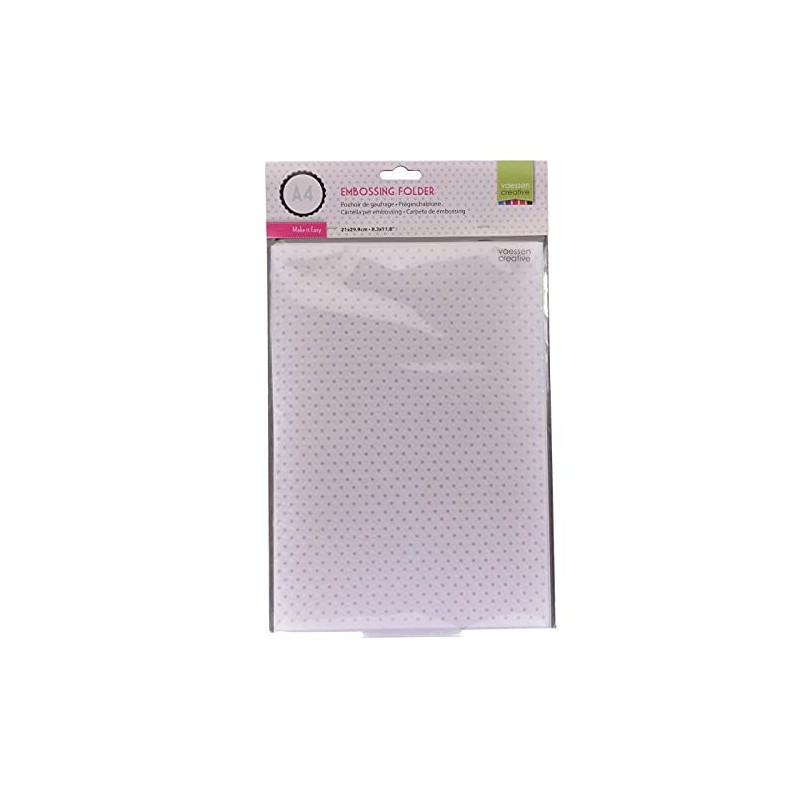 Darice Embossing Folder Cartella per Goffratura Mascherina Pois, Plastica, Trasparente,