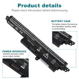 Fancy Buying Laptop Battery for Asus Vivobook X200CA X200M X200MA F200CA 11.6" Series Notebook MA Ultrabooks A3INI302 A31N1302 A31LMH2 A31LM9H 0B110-00240100E X200CA-R1 11.1V/2200mAH