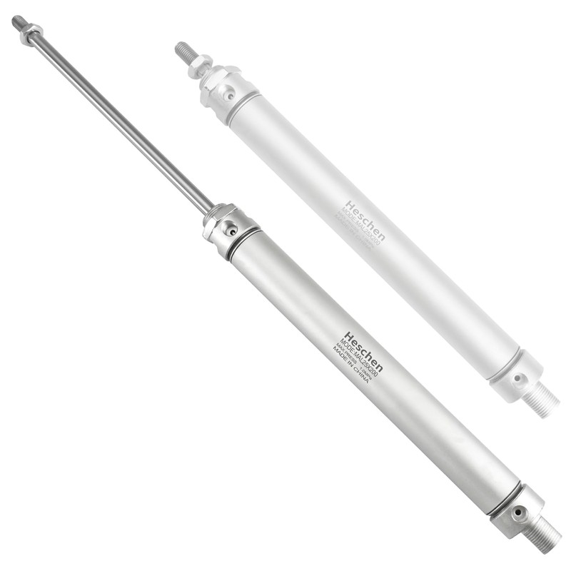 Heschen Pneumatic Slim Air Cylinder, MAL 25-200, PT1/8" Port, 25mm