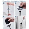 HOUHA Toilet Brush Stainless Steel with Toilet Brush Holder, 2