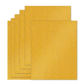 20 Sheets Gold Glitter Cardstock 8.5 x 11 Inches, Heavyweight 250gsm Premium Sparkling Card Stock Paper for Card Making DIY Craft Party Decoration School Student Supplies (Gold)
