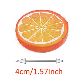YIKANGHENG 15 Pcs 2 Inch Yellow Artificial Lifelike Lemon Peels for Home and Party Decoration (Yellow Lemon Block, 15)