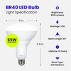 Feit Electric LED BR40 Bulbs, Dimmable, 65W Equivalent, 10 Year