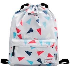 Peicees Bolsa deportiva impermeable con cordón, mochila ligera para hombres y mujeres (diamante)