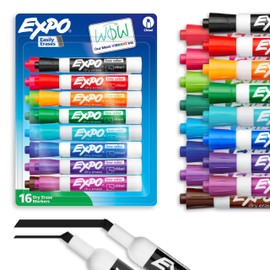 EXPO Dry Erase Markers, Low Odor Ink, Chisel Tip, 16 Count - Whiteboard, Calendar, Organization, Essential Supplies for Office, School, Classroom, Teachers