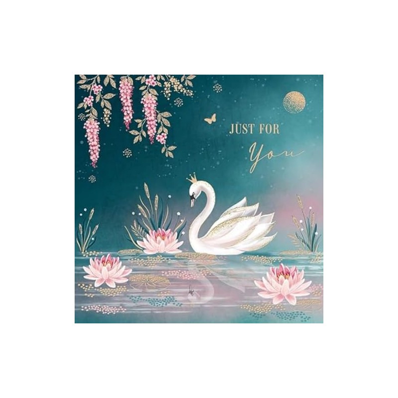 Piccadilly Greetings Just for You Blank Card Swan - 160