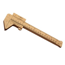 BUGUUYO Wooden Caliper Ruler for Students Multi Function Measuring Tool with Engraving and Wear Resistant for Painting and Woodworking Projects