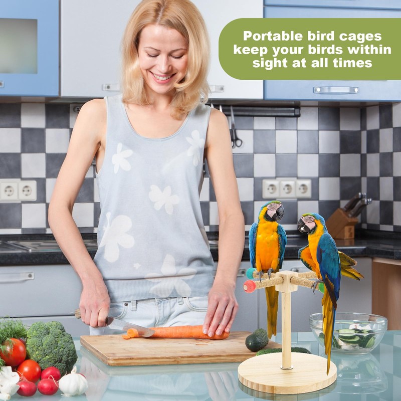 Cunno 3 Pcs Bird Training Stand Kit, Parrot Training Clicker