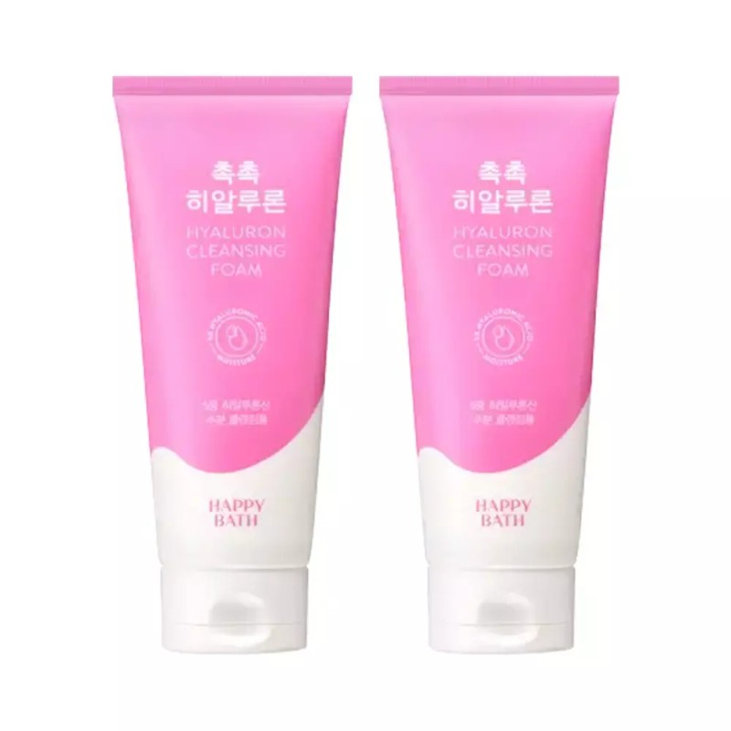 Happy Bath 해피바스 촉촉 히알루론 클렌징폼 200g 2개 Happy Bath