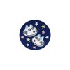 Sunstar Stationery S8348901 11 Piki Cat Can Badge Embroidered