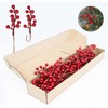 32 Pack Christmas Tree Decorations, Artificial Red Berry Stems 6.5inch
