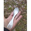 Spork Silver Titanium Outdoor Spork Cutlery Fork Spoon with Nylon