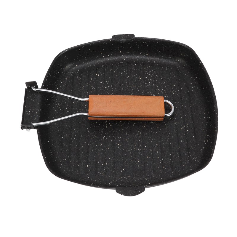 Frying Pan Outdoor Household Folding Beech Handle Energy Saving Non