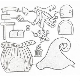 Gnome House Dies Metal Die Cuts, Cute Christmas Gnome House Metal Cutting Dies Cut Stencils for DIY Scrapbooking Cards Decorative Embossing Paper Dies for Scrapbooking Card Making