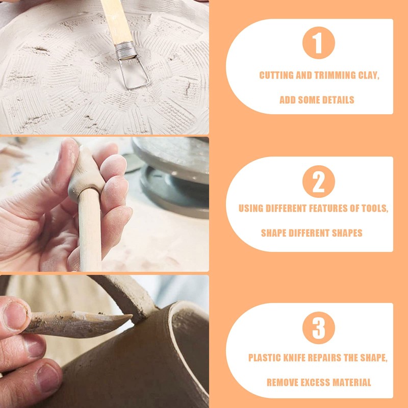 Clay Tools Dough Carving Tools Set of 11 Stirrers Set