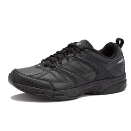 Avia Avi-Union II Non Slip Shoes for Men Food Service - Comfort Restaurant Slip Resistant Work Men's Sneakers- Black/Castle Rock, 8.5 Medium