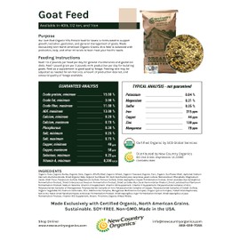 New Country Organics Goat Feed, 40 Lb Bag