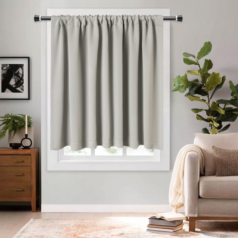 AooHome Room Darkening Cafe Curtain, For Small Windows, Thermal Insulation,