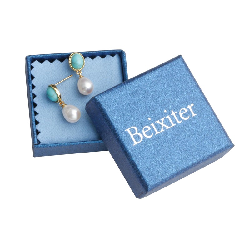 14K Gold Plated Cultured White Pearl Dangling Drop Earrings with