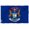 ANLEY Fly Breeze 3x5 Foot Michigan State Flag - Vivid