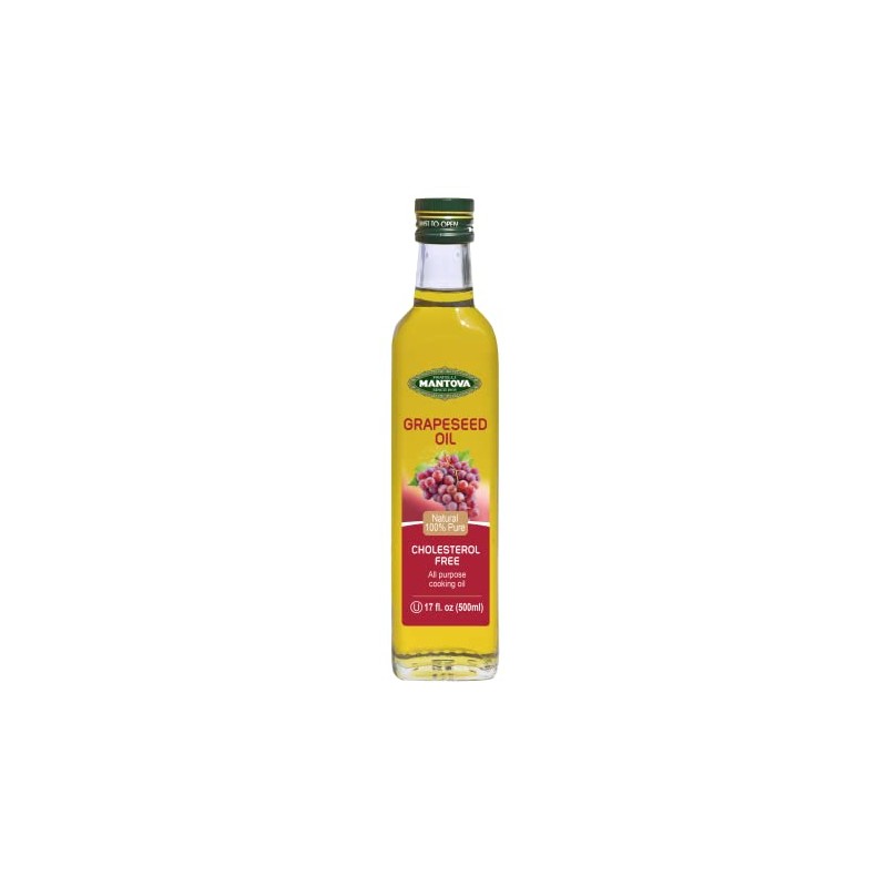 Mantova Grapeseed Oil, 17 oz (Pack of 2) high in