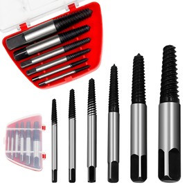 Kezidhp 6-Teiliges Profi Linksausdreher Set – Schraubenausdreher Set aus HSS 4241, Screw Extractor Ausdrehwerkzeug, Schraubenlöser für festsitzende Schrauben