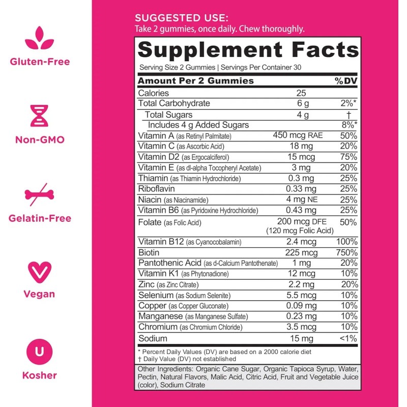 Goli Nutrition 60 Gomitas Multivitamínicas Completas para Mujer Sabor Sandia