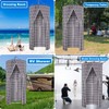 Round Shower Curtain Hanging Bathroom Curtains with Storage and Double
