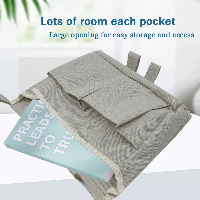 Surplex Pack of 2 Grey Wall Hanging Storage Bag, Waterproof