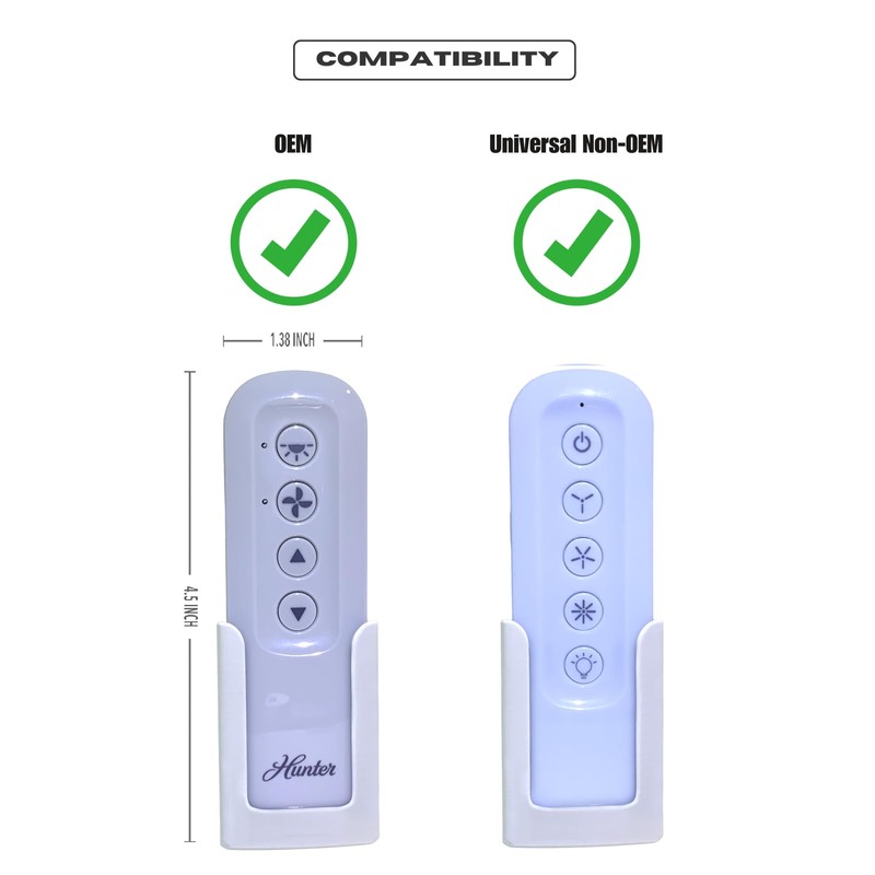Makesus Ceiling Fan Remote Holder Wall Mount for Hunter Universal