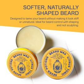 Seven Potions Cera Para Barba Para Hombres, Cera De Peinado