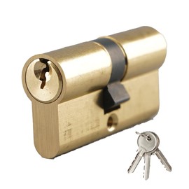 WK Electrical - Cylinder Lock Euro Profile, 5pins Anti-Pick, High Security Anti-Theft, Resistance to Corrosion (25/25mm -Brass)