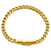HENGBOFENG Men's Bracelet,Cuban Chain Bracelet,14K Gold Vacuum Plating Bracelet,316L Stainless