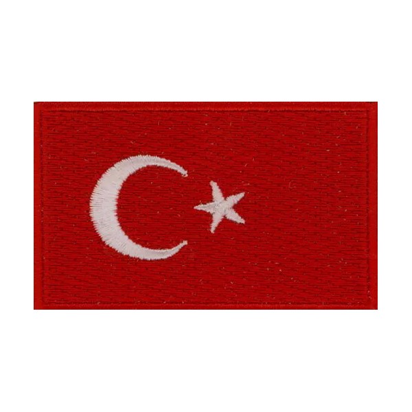 Unbranded Turkey Flag Embroidered Patches 2.5"x1.5" iron-on
