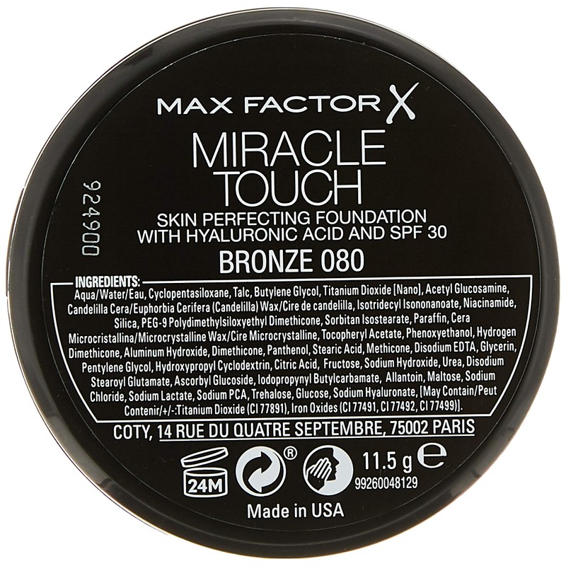 Max Factor Miracle Touch Smoothing Foundation 80 Bronze (Old Formula),