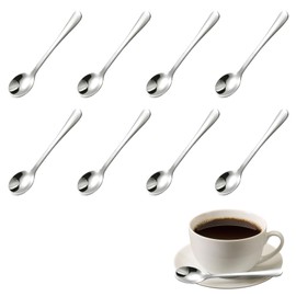 Set of 8 Espresso Spoons, Mini Spoons, Espresso Spoons, 7.5 cm Small Spoons, Cute Stainless Steel Mini Spoons, Stainless Steel Spoons for Spice Jars, for Spices, Salt, Honey, Teaspoon, Espresso Spoon