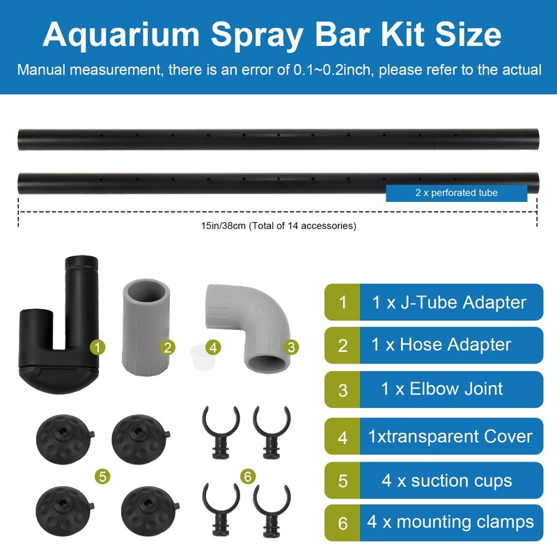 Aquarium Spray Bar Kit for Fluval Spray Bar 06 &