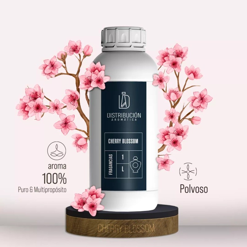 Distribución Aromática Esencia Cherry Blossom Para Diferentes Aplicaciones 500ml