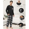 TeJoyce Mens Pyjamas Set Cotton Long Sleeve and Checked Pants