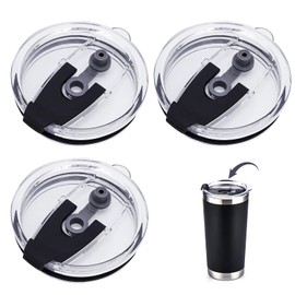 3-Pack 20oz Tumbler Replacement Lids for Travel Cups - Modern Spill-Proof Skinny Cup Covers for Mouth Tumbler Cup - Compatible with Stainless Steel Tumblers