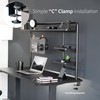 VIVO Clamp-on 50 inch Desktop Shelving System for Sit Stand