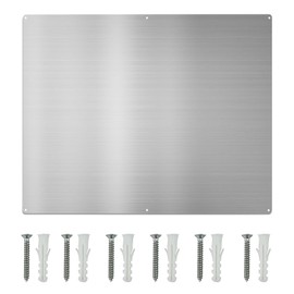 Plowo 24" By 30" Stainless Steel Stove Backsplash, Range Hoods Backsplash Wall Shield Metal Panel, Ultra Flat Splatter Guard for Stovetop, 6 Pre Drilled Holes for Easy Installation