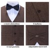Solovedress Men's Casual Wool Herringbone Suit Waistcoat V-Neck Tweed Waistcoat