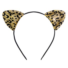 CHuangQi Cat Ears Headband Hair Hoops for Women Girl Cat Themed Birthday Party Hairband Decorations Event Party Favors (CH6)