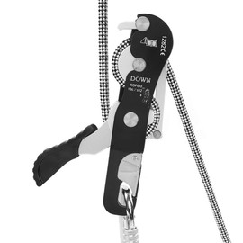 Escalada Descender Frenado Autom¨¦Tico Detener Descender Engranaje Autobloqueante Doble Rappelling Belay para Cuerdas 10-12mm